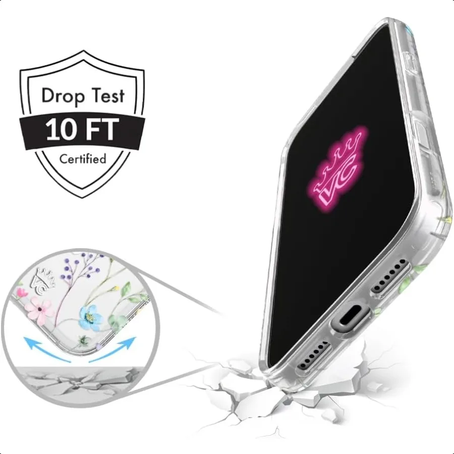 VEET CAVIAR Hülle für iPhone 17 Pro Max, kompatibel mit MagSafe, 10 Fuß, tropfenförmig getestet, niedliche, mädchenhafte Designer-Schutzhüllen für Frauen