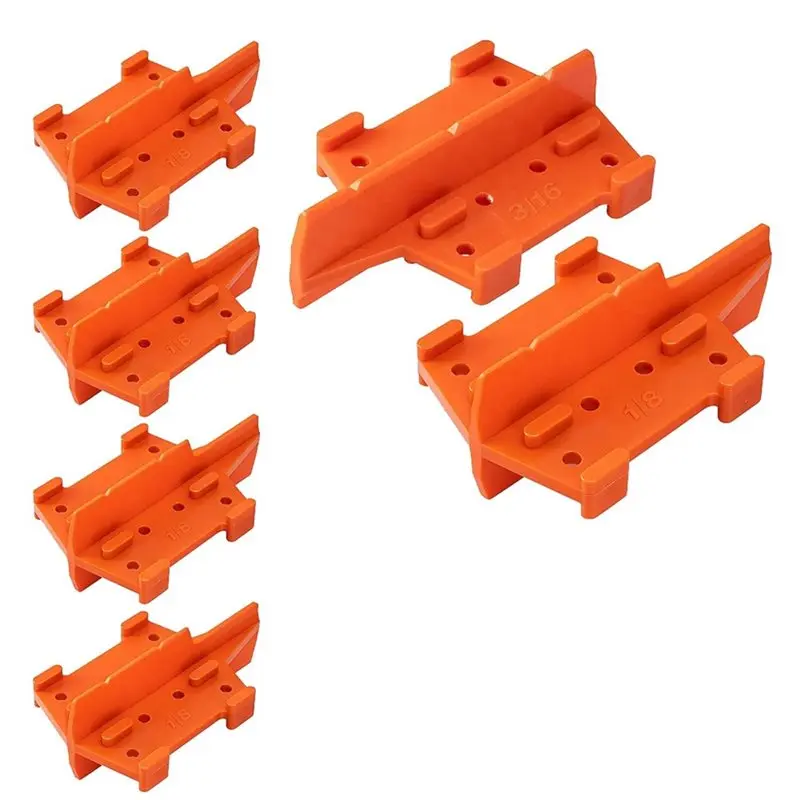 ABYN-For Composite Hardwood Pressure Treated Decking- 6 Pcs ABS Deck Spacer,1/8& 3/16 Inch Spacing Tool In Orange