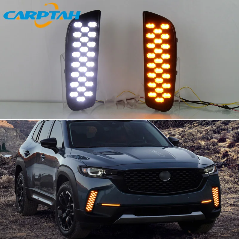 

LED Daytime Running Light For Mazda CX-50 CX50 2022-2024 Dynamic Turn Signal Indicator Light Bumper Lamp LED DRL