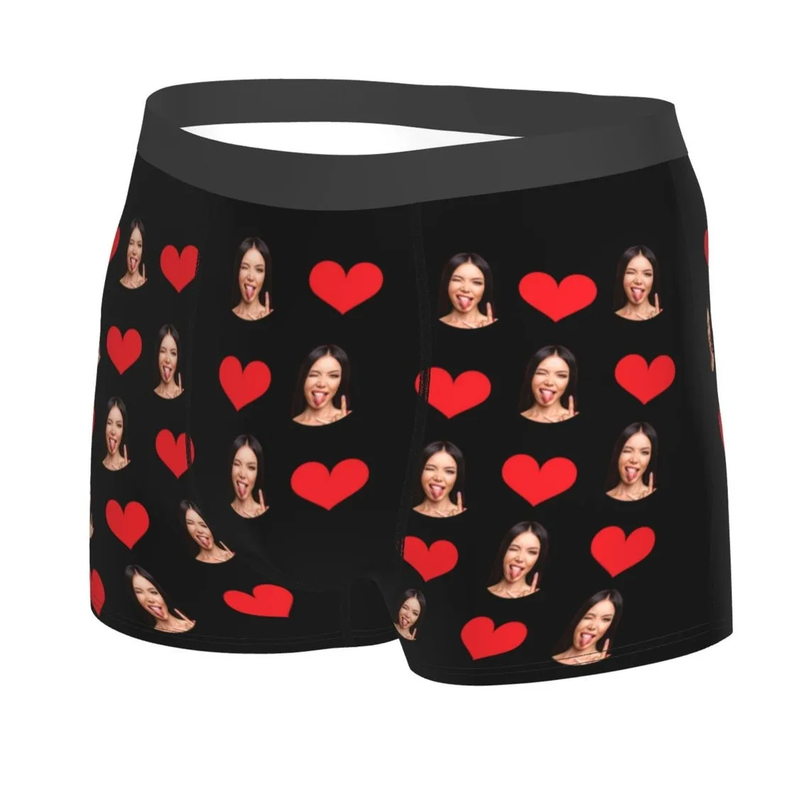 Boxers à visage personnalisé pour hommes, cadeaux de la Saint-Valentin pour petit ami, photo personnalisée, cadeau de mariage des travailleurs,