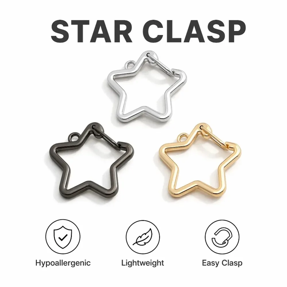 5-30Pcs/lot Star Shaped Spring Locking Carabiner Clip Keychains for Backpack Camping Hiking Traveling Multicolour Gift
