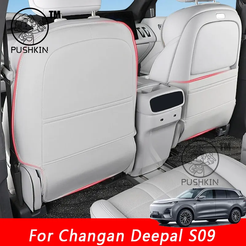 

For Changan Deepal S09 2025 2026 Car Leather Seat Anti-kick Rear Seat Protection Mats Scratch & Dirt Resistant Auto Accessories