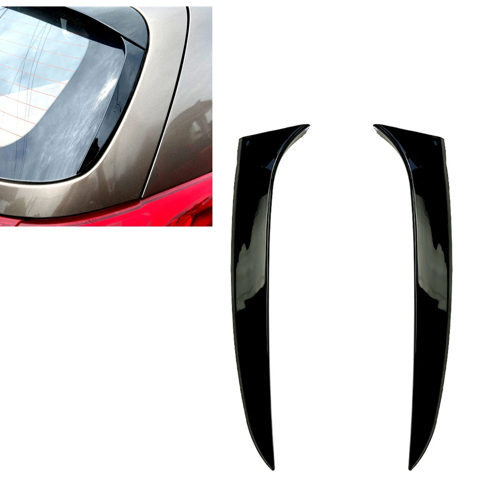 

For Kia Sportage 2011-2015 Rear Side Spoiler Wing Lip Cover Trim Gloss Black Trunk Window Upper Windshield Shade Splitter Shield