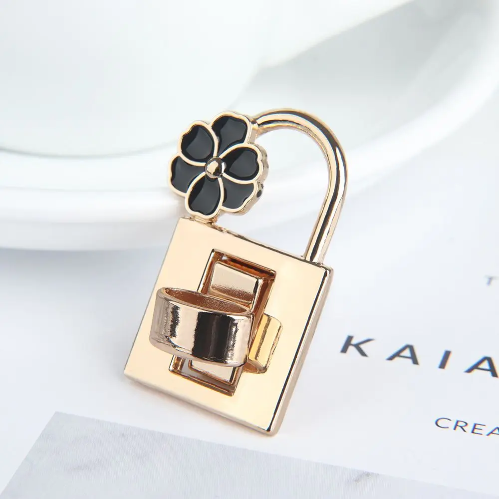 Exquisite Fashion Bag Accessories Craft Flower Clasp DIY Turn Lock Hardware