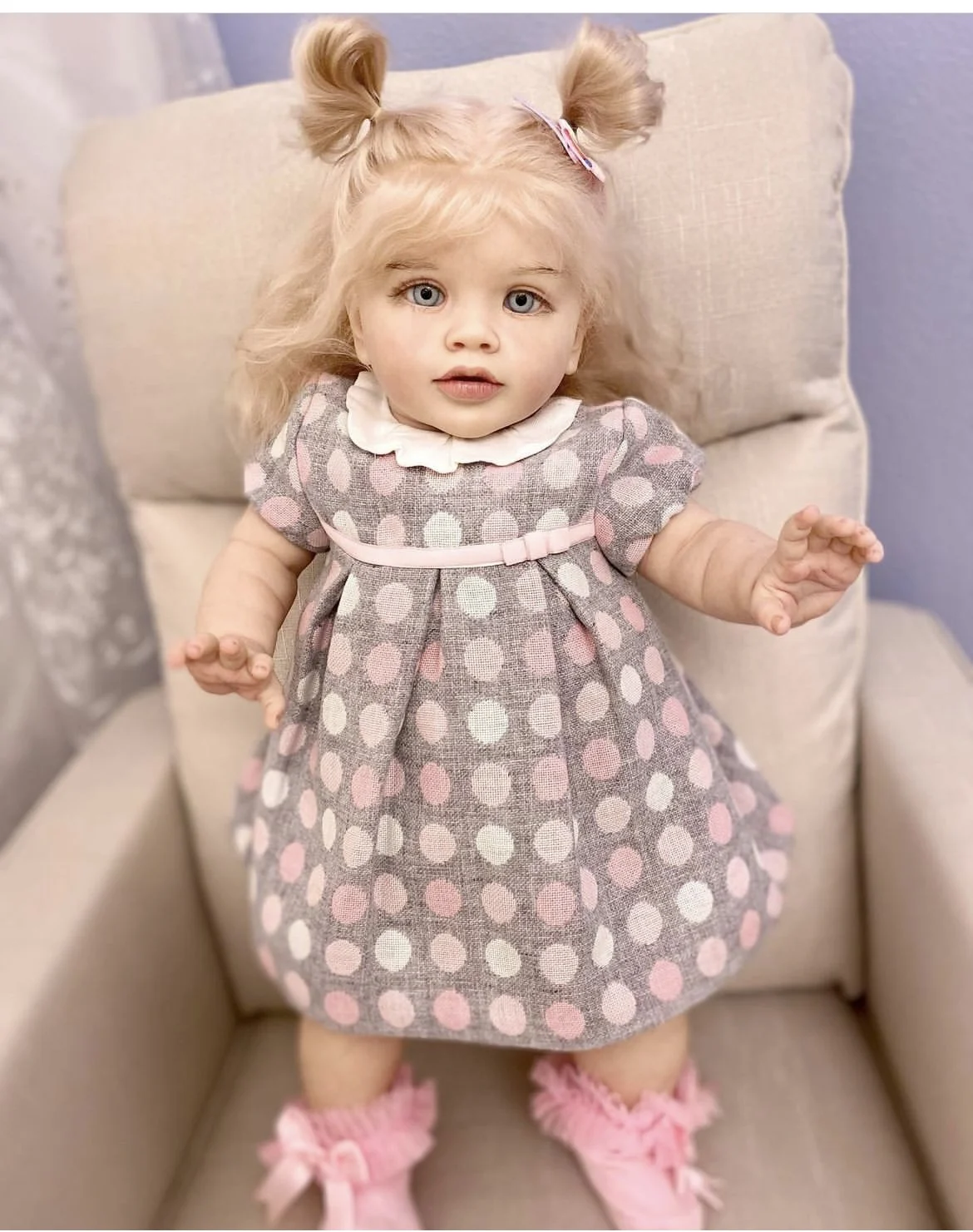 FBBD Custom Made By ShanShan 66CM Reborn Baby Doll Pippa With Hand-Rooted Hair DIY Part Painted Kit Christmas Gift