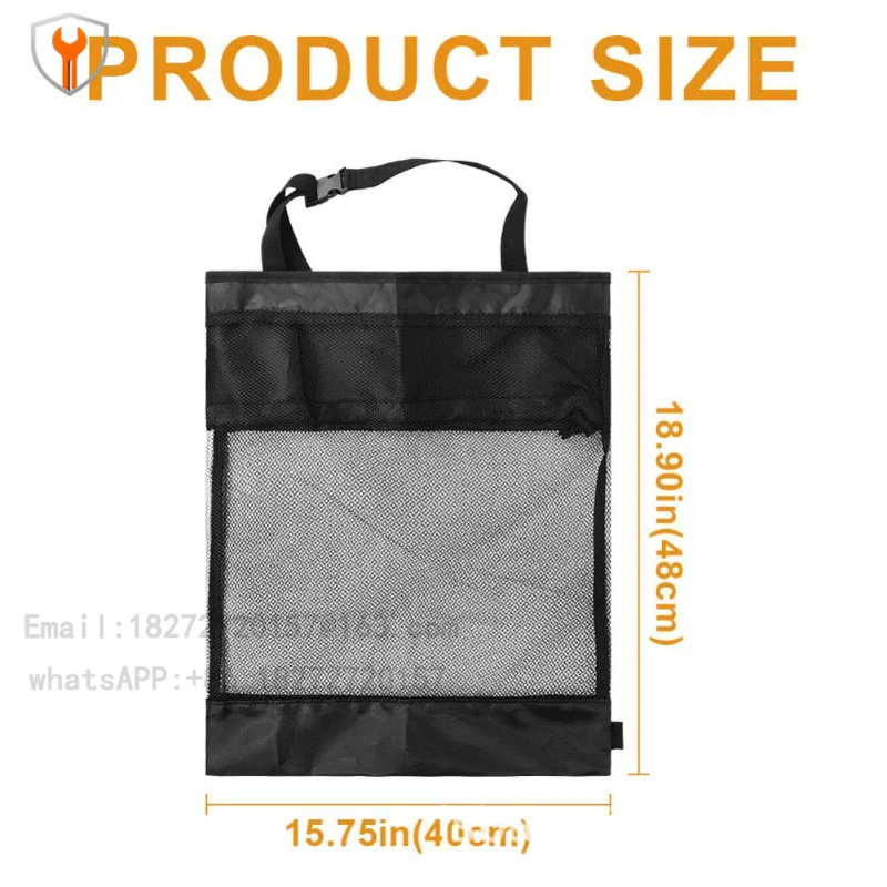Golf Cart Storage Bag Pull Back Storage Bag Closed Cart Mesh Bag Cart Accessories