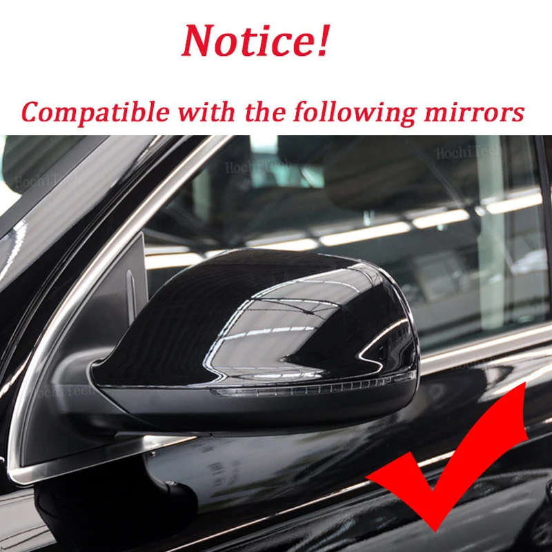 Black For Audi Q5 8R Q7 4L SQ5 Side Mirror Cover Caps 2009 2012 2013 2014 2015 2016 door wing rearview replace glossy shell case