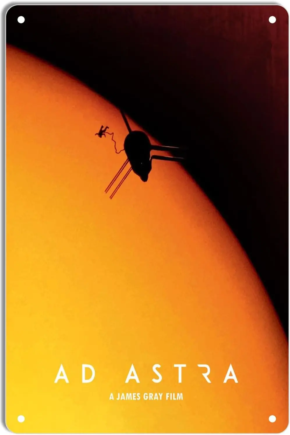 Metal Tin Sign Ad Astra Minimal Movie Posters for Home Theater Decor and Retro Wall Art 8x12 Inch sign