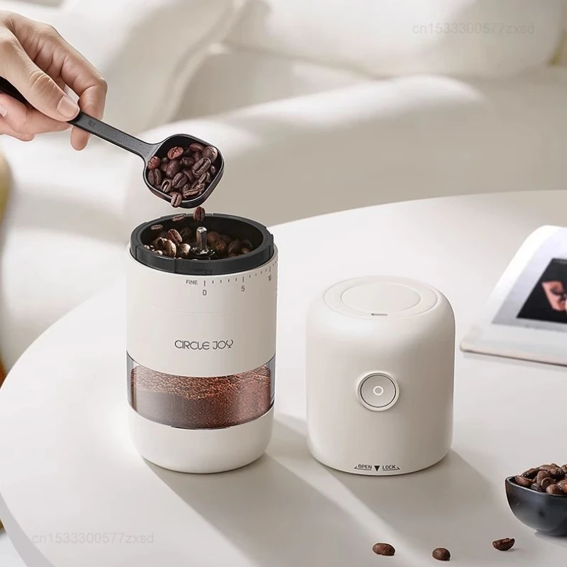 Youpin Circle Joy Penggiling Biji Kopi Elektrik Portabel 40 Gigi Mesin Kopi Penggiling Isi Ulang Rumah Dapat Disesuaikan Eksternal