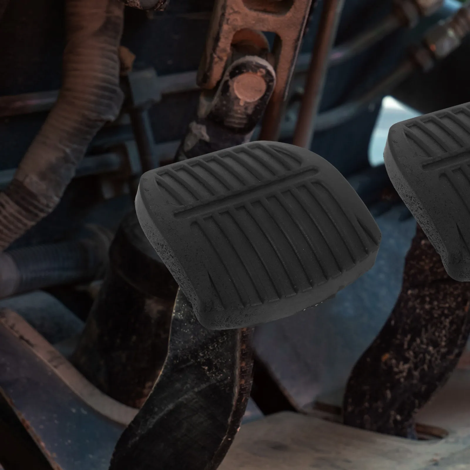 

2Pcs Forklift Clutch Brake Pedal Pad Anti Slip Shock Absorbing Foot Pedal Pad Replacement Heavy Duty Automotive Interior