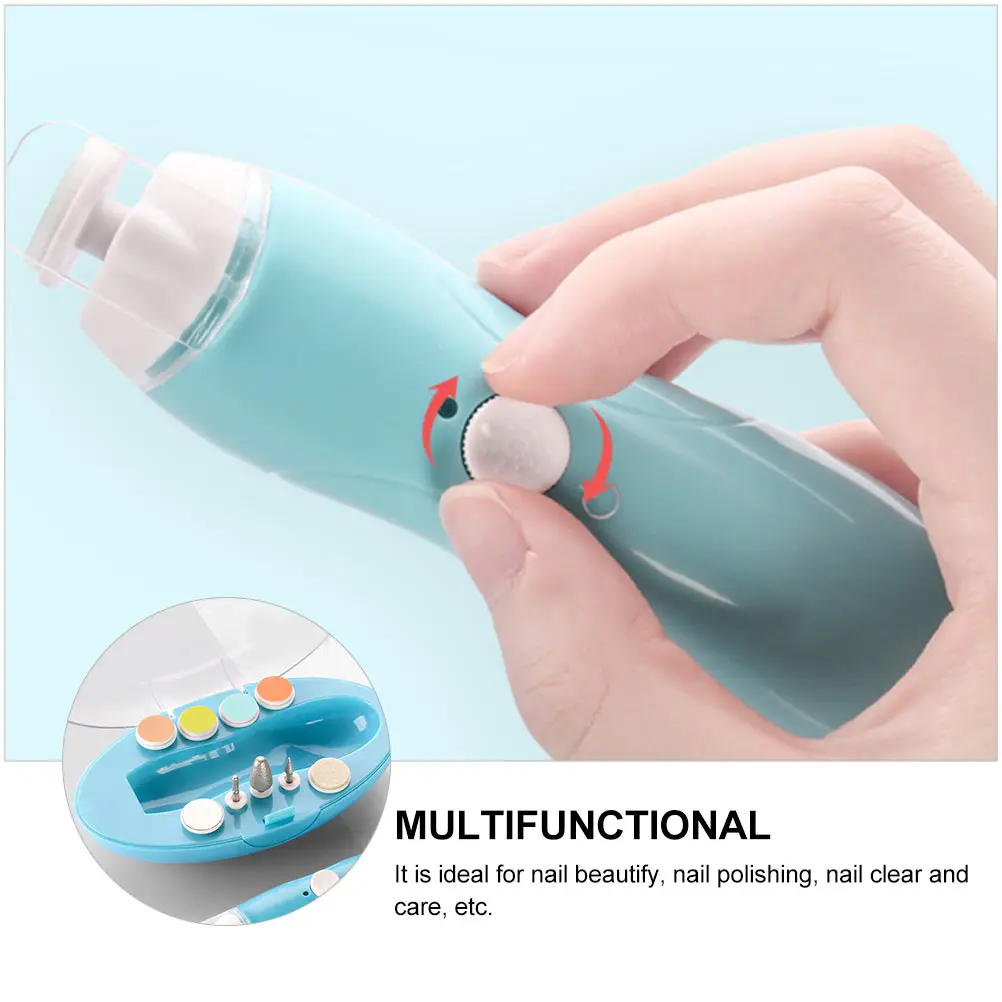 Elektryczny pilnik do paznokci ładowany przez USB Kompaktowa konstrukcja ABS do polerowania Zestaw narzędzi do manicure dla dzieci Wiertarka do paznokci żelowych dla maluchów
