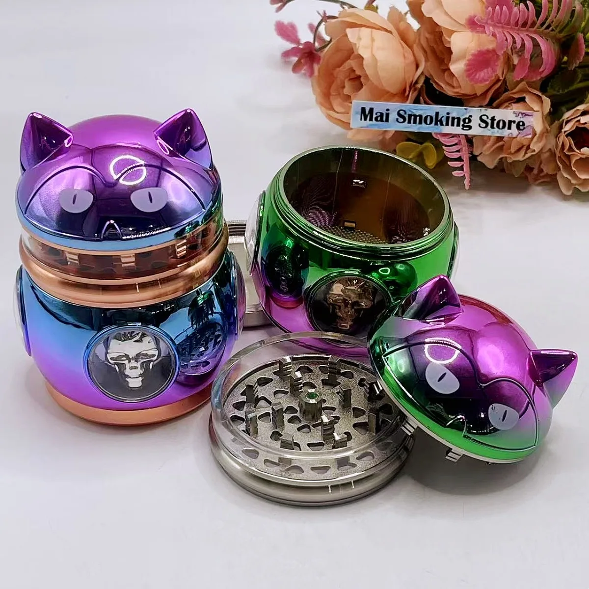 

Большой ручной измельчитель для трав и специй, 4-слойный, с покрытием, для перца, соли, табака, трав, сыпучих продуктов, инструмент для курения сигарет