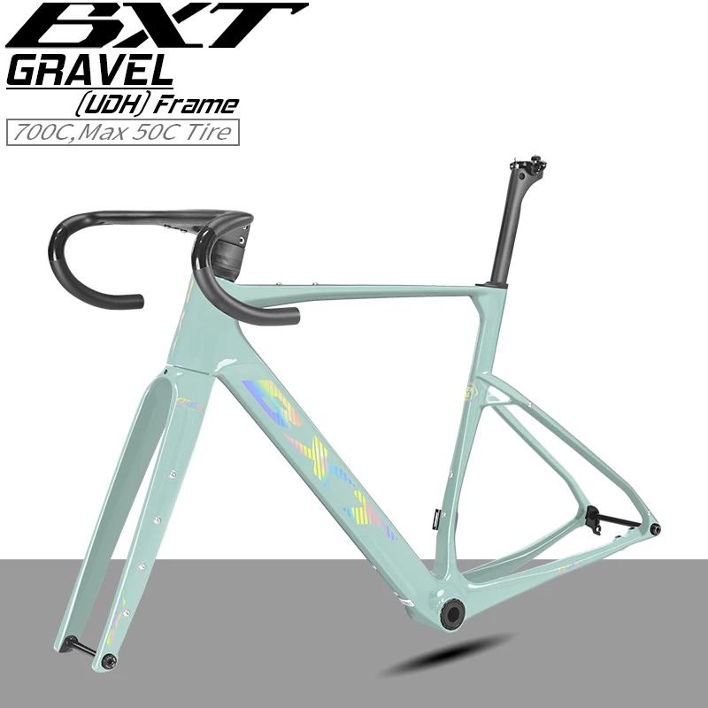

Легкая карбоновая рама BXT T1000 для гравийных велосипедов 700C с дисковыми тормозами, для бездорожья