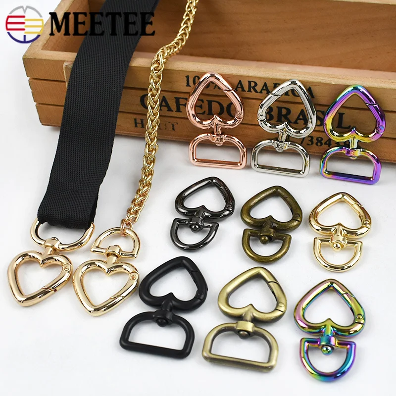 

5/10Pcs 13/20mm Metal Buckles Spring Snap Ring Carabiner Bag Strap Rings for Keychain Belt Buckle DIY Bags Hardware Accessories