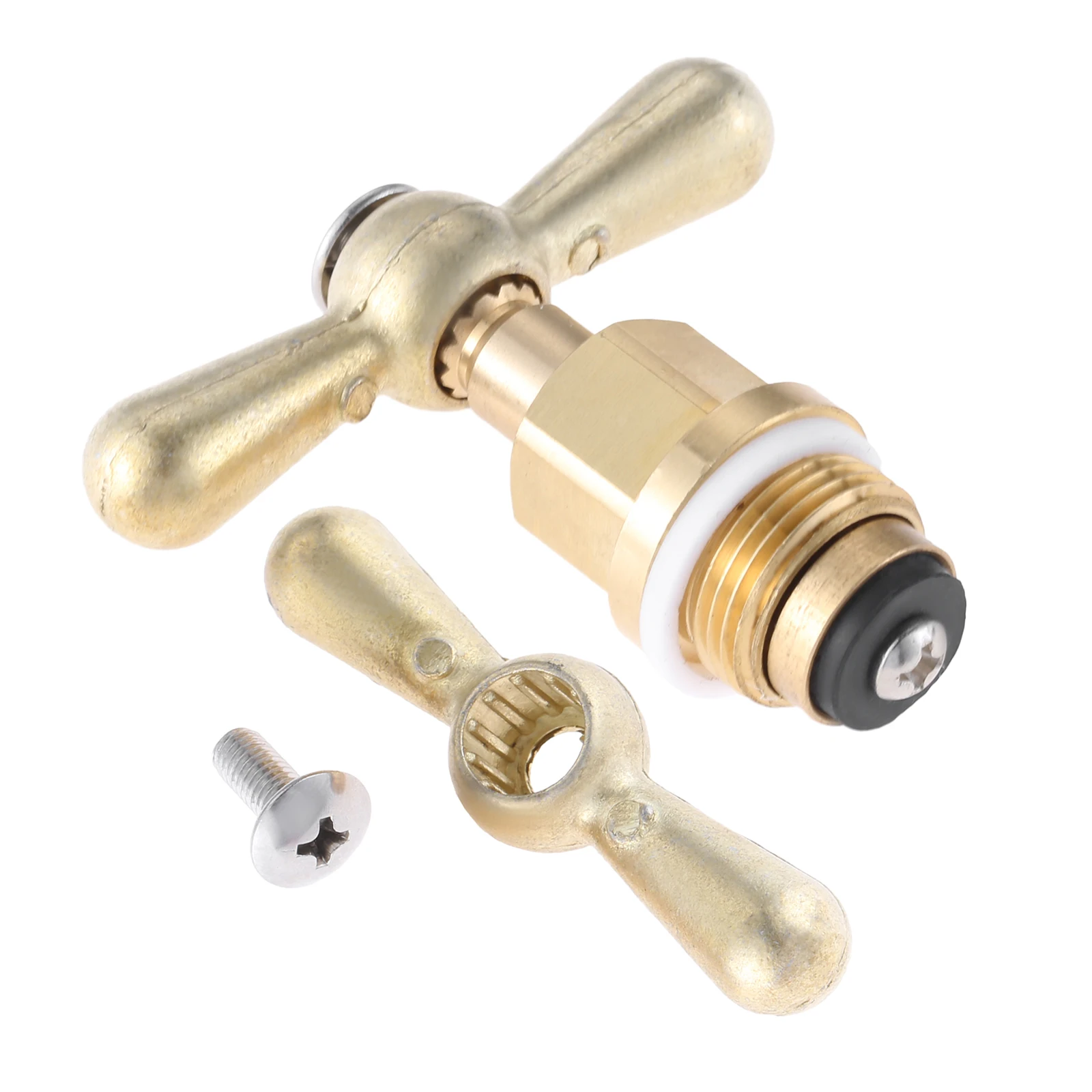 

Brass Hose Bib Globe Valve Stem Bonnet and Spigot Handles Kit for Arrowhead Hose Bibs Boiler Drains Sill Faucets PK1100 PP806-15