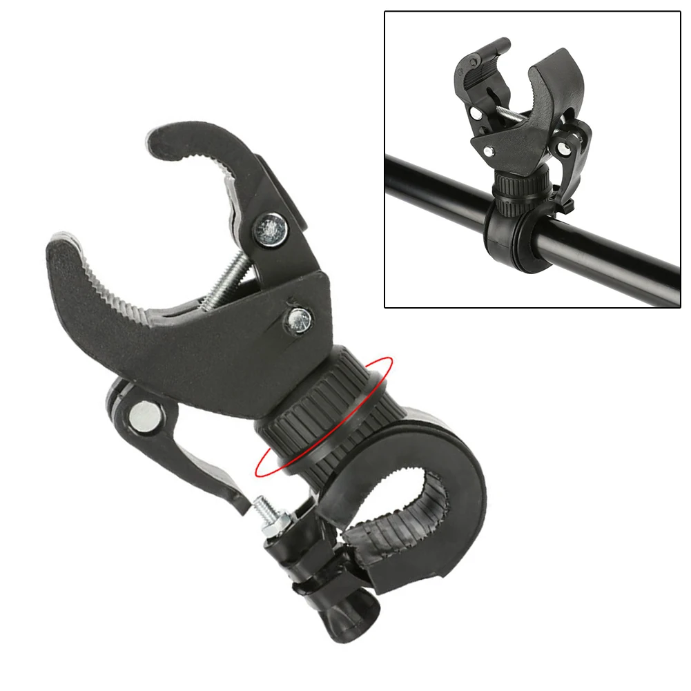 360° Rotating Torch Clip Bike Bicycle Handlebar LED Flashlight Torch Mount Clamp Clip Holder Grip Bracket Bicycle Light Mount