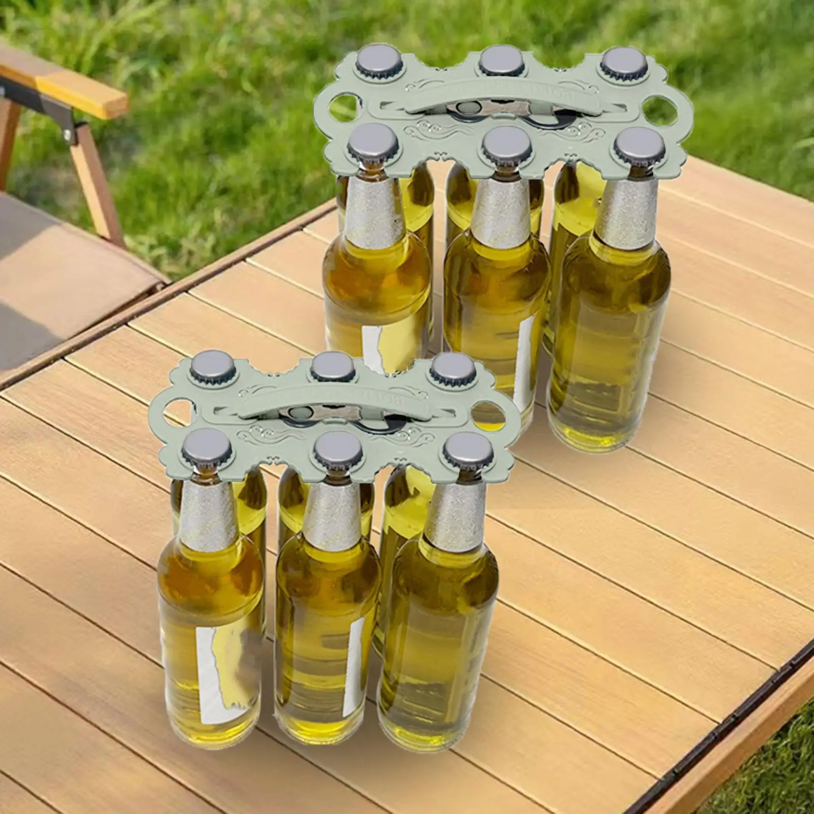 Portabebidas plegable, paquete de 6, portabebidas de entrega, transporte de agua helada para beber al aire libre, viaje de pesca, fiesta, cumpleaños, Picnic