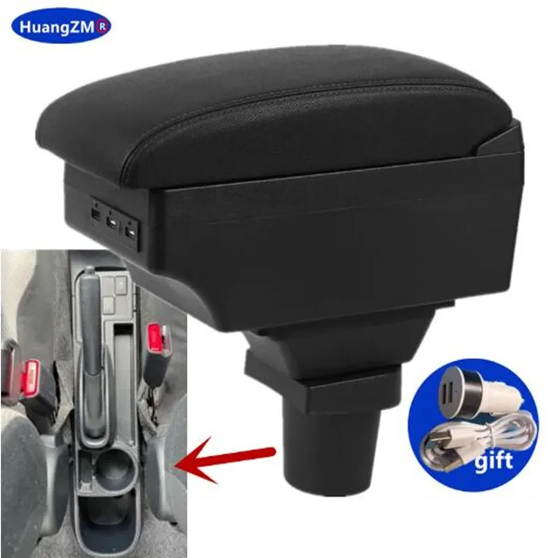 

For Toyota Yaris 3 Car Armrest Box For Toyota Hybrid / Yaris Vitz Car Storage box interior details USB Charging Car Accessories