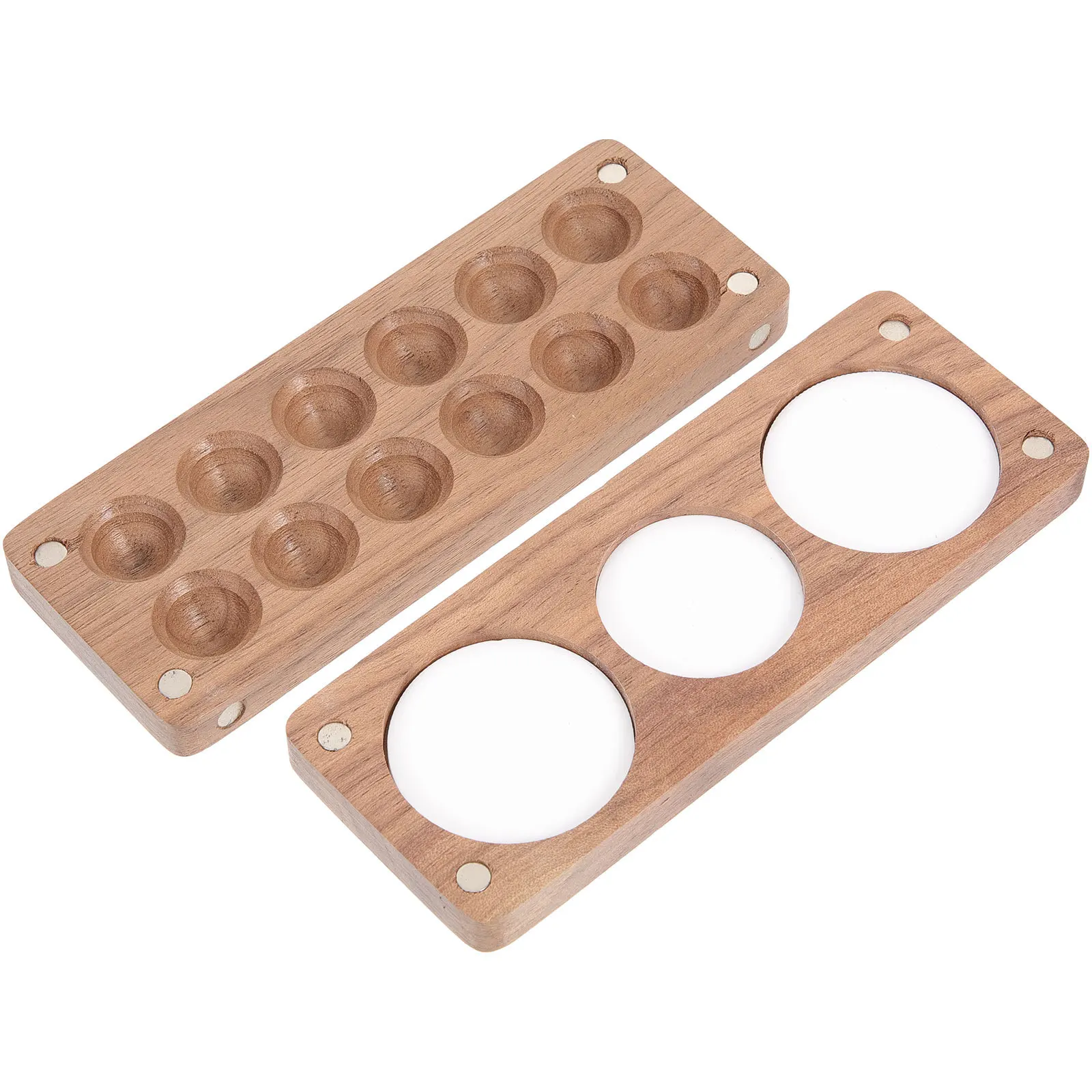 1 Juego de paleta de acuarela, bandeja mezcladora de madera de 12 colores para pintura de viaje con acabado suave, diseño compacto, Ideal para aceite acrílico