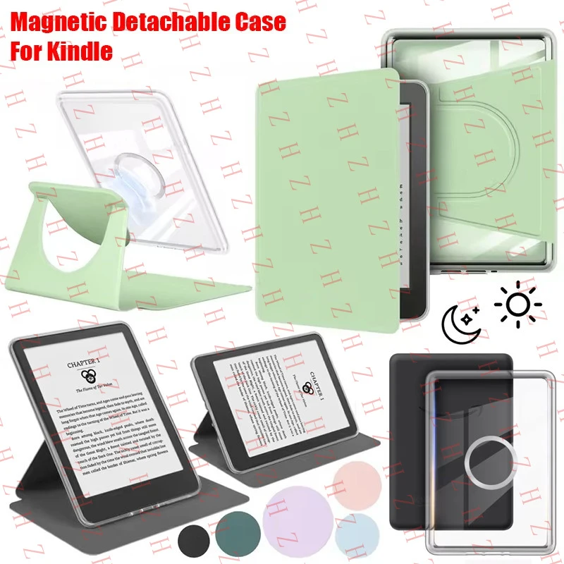 P+ Detachable Smart Case For Kindle 12th 11th 10th Gen Paperwhite 6 5 4 Stand Cover