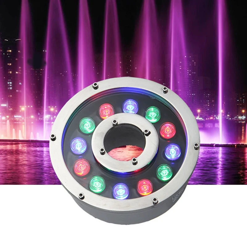 DC24V نافورة ضوء بركة المناظر الطبيعية ضوء أضواء تحت الماء 6W LED ضوء تحت الماء