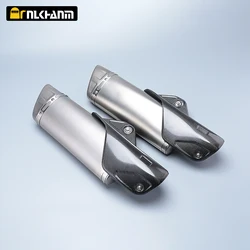 Universal 60MM Motorcycle Exhaust Muffler Escape Laser Logo For R1 er6n sv650 Z800 R1 cb650f cb1000r F850 Z900 M1