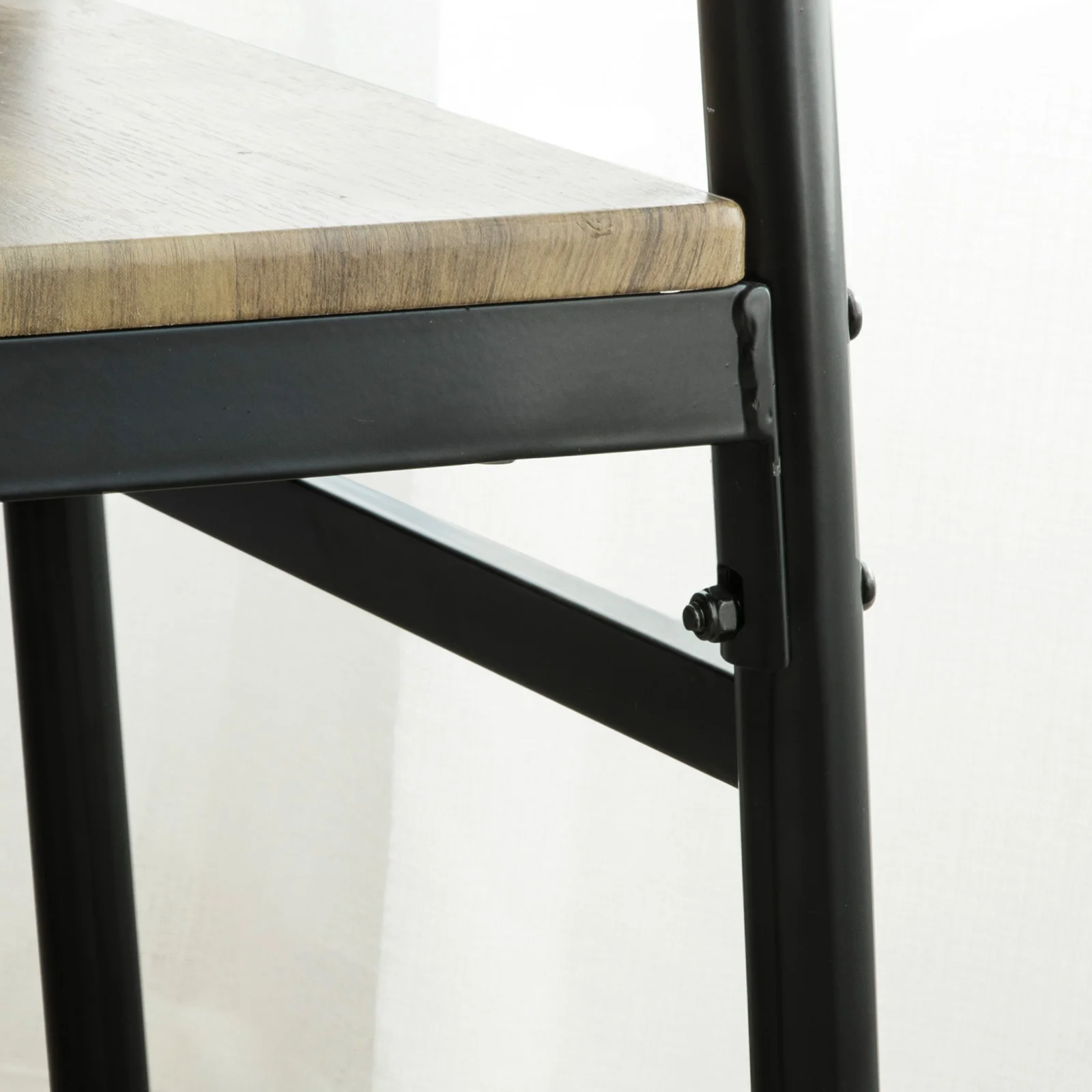 SoBuy FST72-Nx4 4er Set Esszimmerhocker, Küche, Restaurant Esszimmerstuhl Hocker Holzstuhl mit Rückenlehne 39x42x82 cm – Detail 4