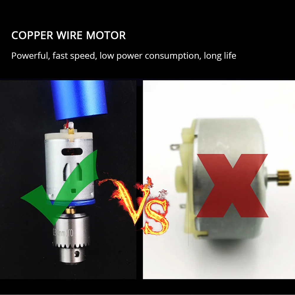 Imagem -03 - Brushless Mini Furadeira Elétrica de Velocidade Variável Moedor Elétrico Gravura Corte Polimento de Perfuração Elétrica Ferramenta Faça Você Mesmo 385 Motor