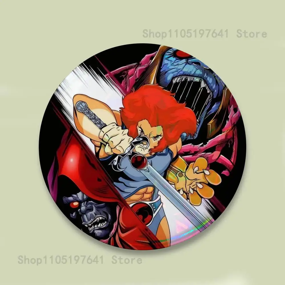 T-ThunderCats الكرتون شارات زر جولة الإبداعية دبوس بروش شارة حقيبة ديكور المشجعين جمع الأصدقاء الهدايا