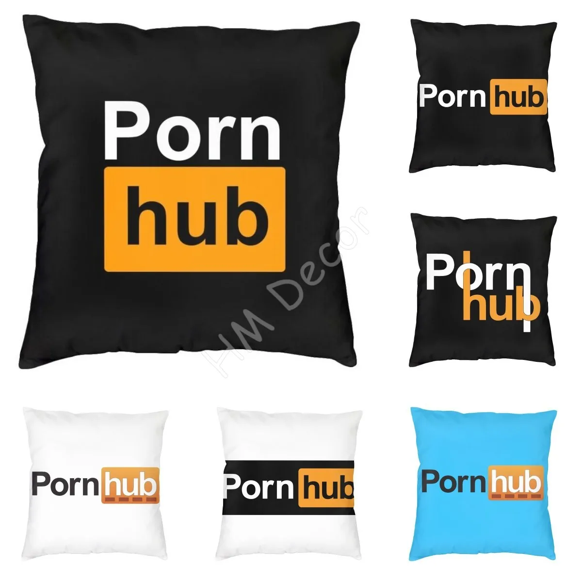 Pornhub Logo Cushion Cover 45x45cm Decoration Print Websites Entertainment Throw Pillow for Living Room Double-sided Pillowcase