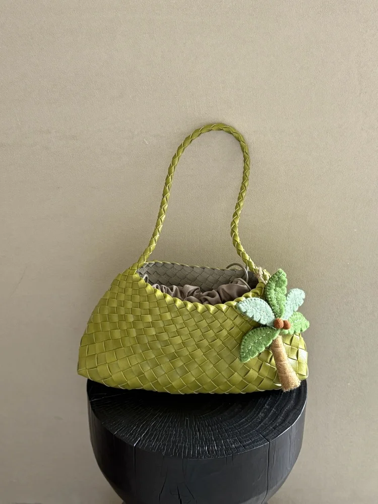

Handwoven Summer New Sle Versatile Underarm Single oulder Bag by Mysterious Chen WHITERM Soft Synthetic Leather Purse