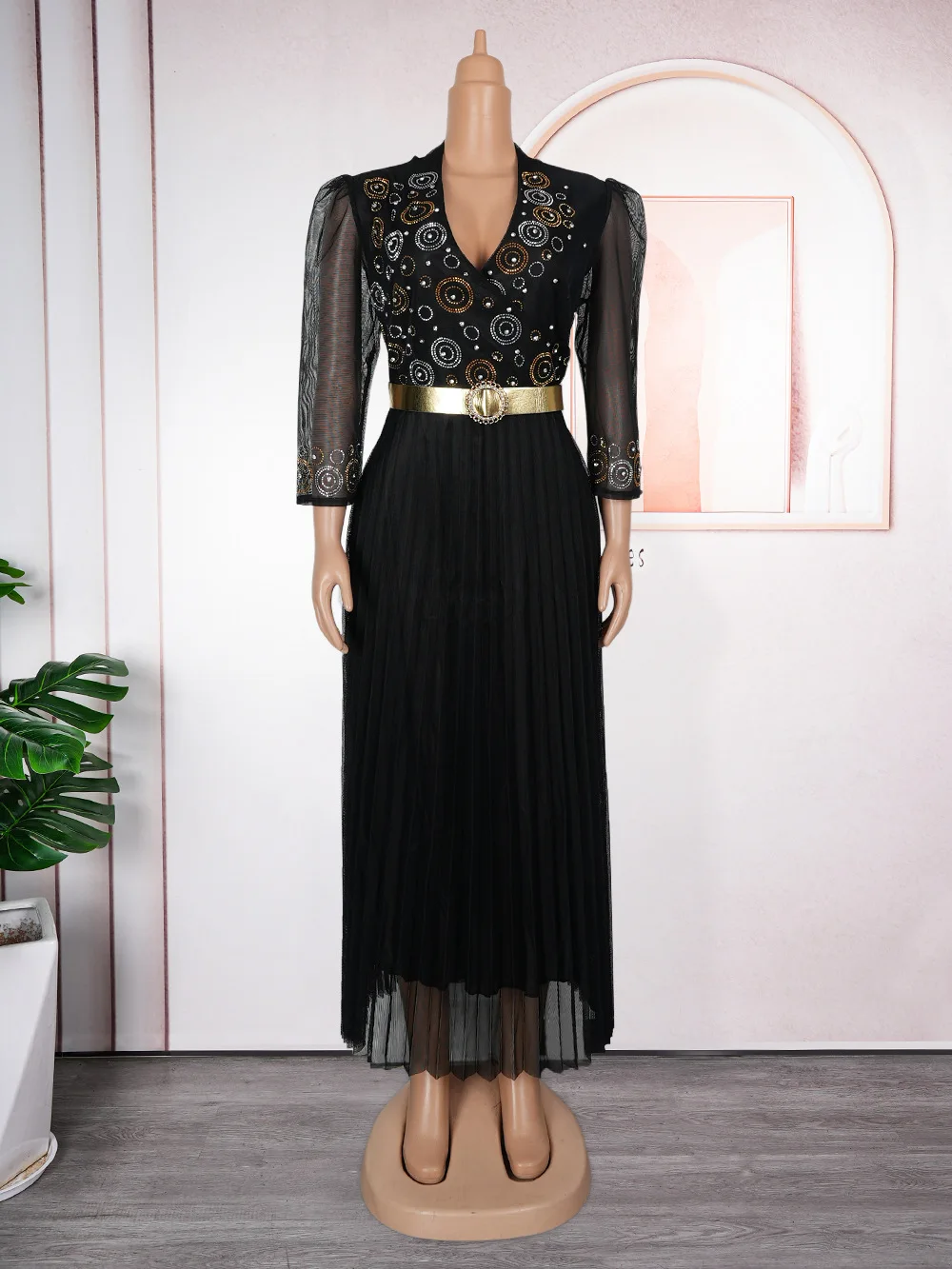 أفريقيا الملابس 2024 حجم كبير فساتين الحفلات الأفريقية للنساء Dashiki أنقرة حفل زفاف ثوب مسائي Bodycon ماكسي فستان طويل #2