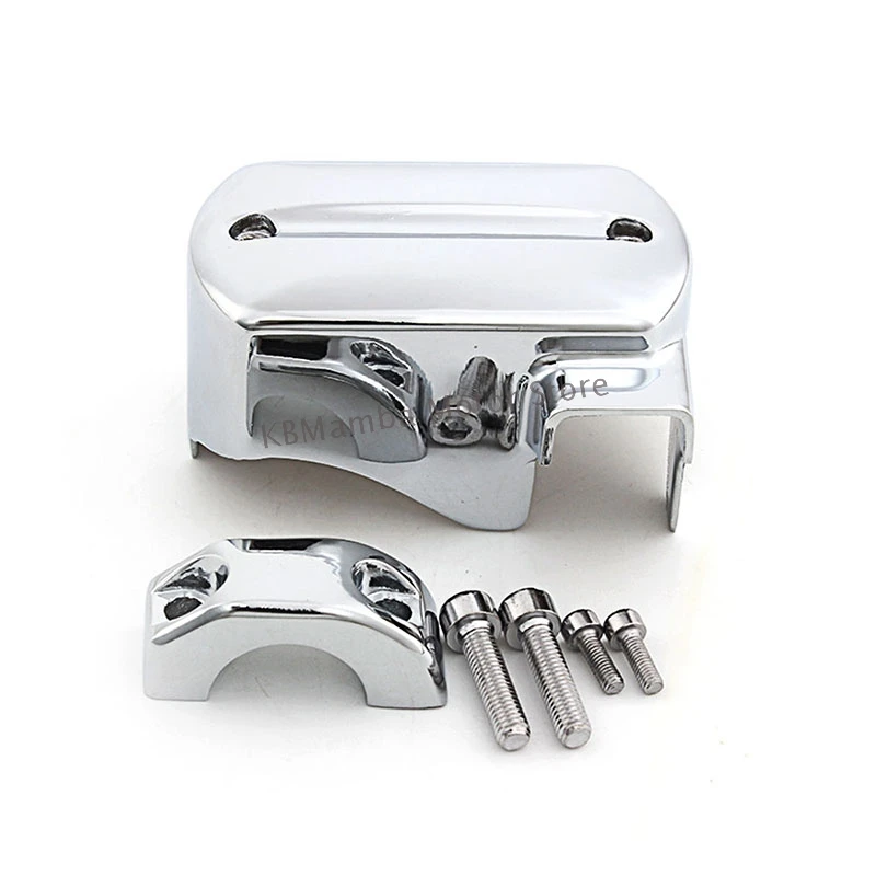 Motorcycle Chrome Master Cylinder Cover Kit For Yamaha V-Star 650 950 1100 1300 Aluminum Accessories