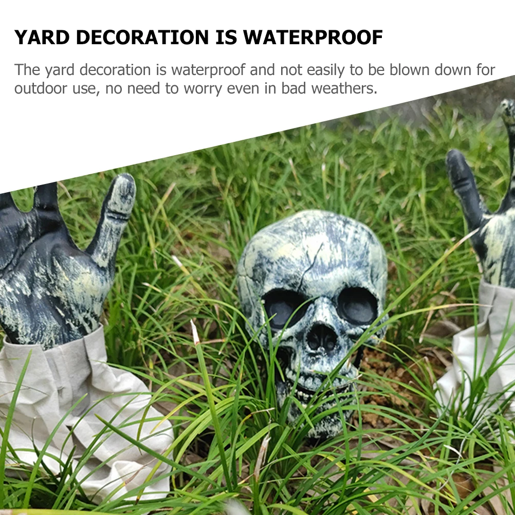 

Skull Plug Windmills Halloween Decorations Festival Lawn Garden Household Decorative Replaceable Ground