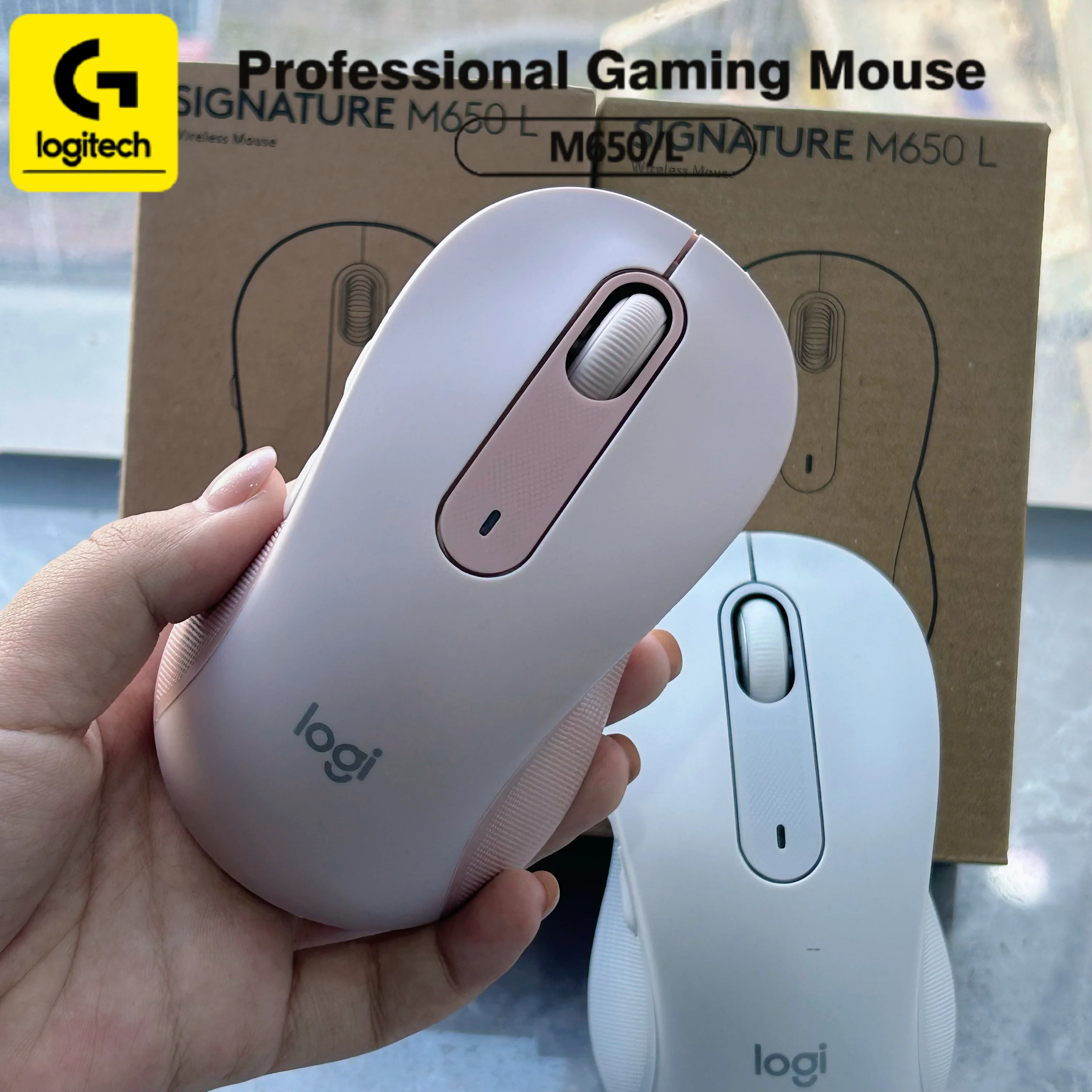 

[Удобство для офисного использования] Беспроводная Bluetooth-мышь Logitech M650L с бесшумным кликом, совместима с ноутбуками, поддерживает настраиваемые кнопки.