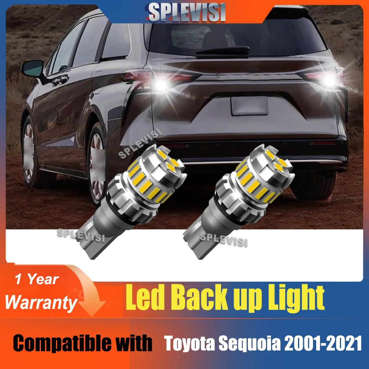 

T15 W16W Backup Light Reverse Bulb Upgrade for Toyota Sequoia 2001 2002 2003 2004 2005 2006 2007 2008 2009 2010 2011 2012-2021