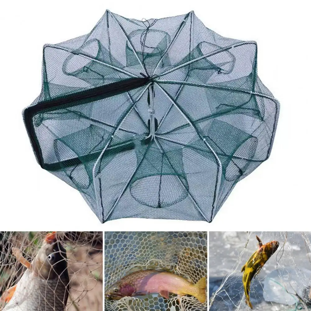 

Foldable Fishing Trap Fishing Mesh Net with Steel Wire Portable Fishing Cage for Shrimp Crab Minnow Fishings Accessories ﻿