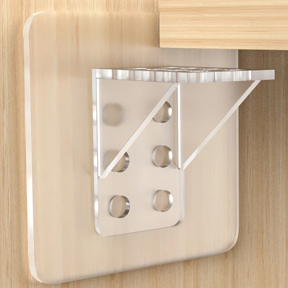 قوس تثبيت الأظافر مقاطع دعم واضحة مقاطع دعم الخزانة ذاتية اللصق الرف دعم التجنيب لتنظيم غرفة النوم لتقوم بها بنفسك #1