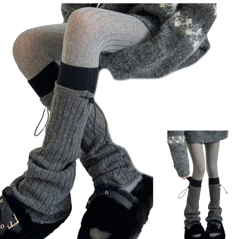

Comfortable Leg Warmers Moisture Wicking Acrylic Breathable Design Sock Sleeve Lightweight Thermal Layering Accessory