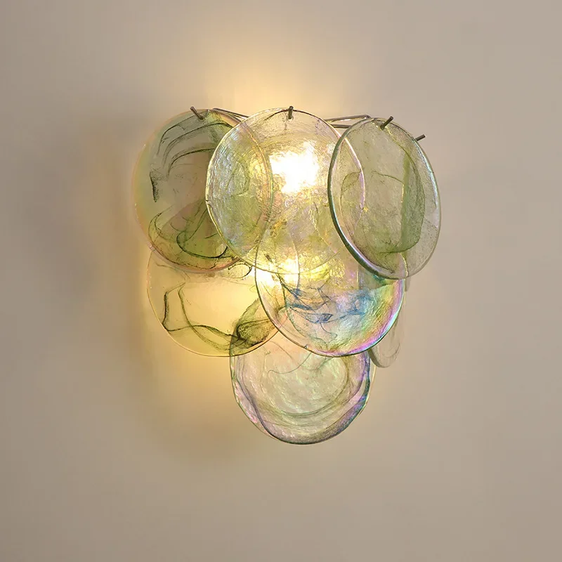 French retro designer wall lamp bedroom bedside lamp modern villa homestay living room background