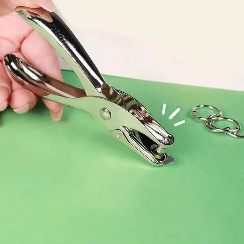 1/2 Stück Metall-Handlocher Papierschneider Werkzeug für Scrapbooking Bastelbedarf Zuhause Büro Schule Dokumenten-Stanzzubehör