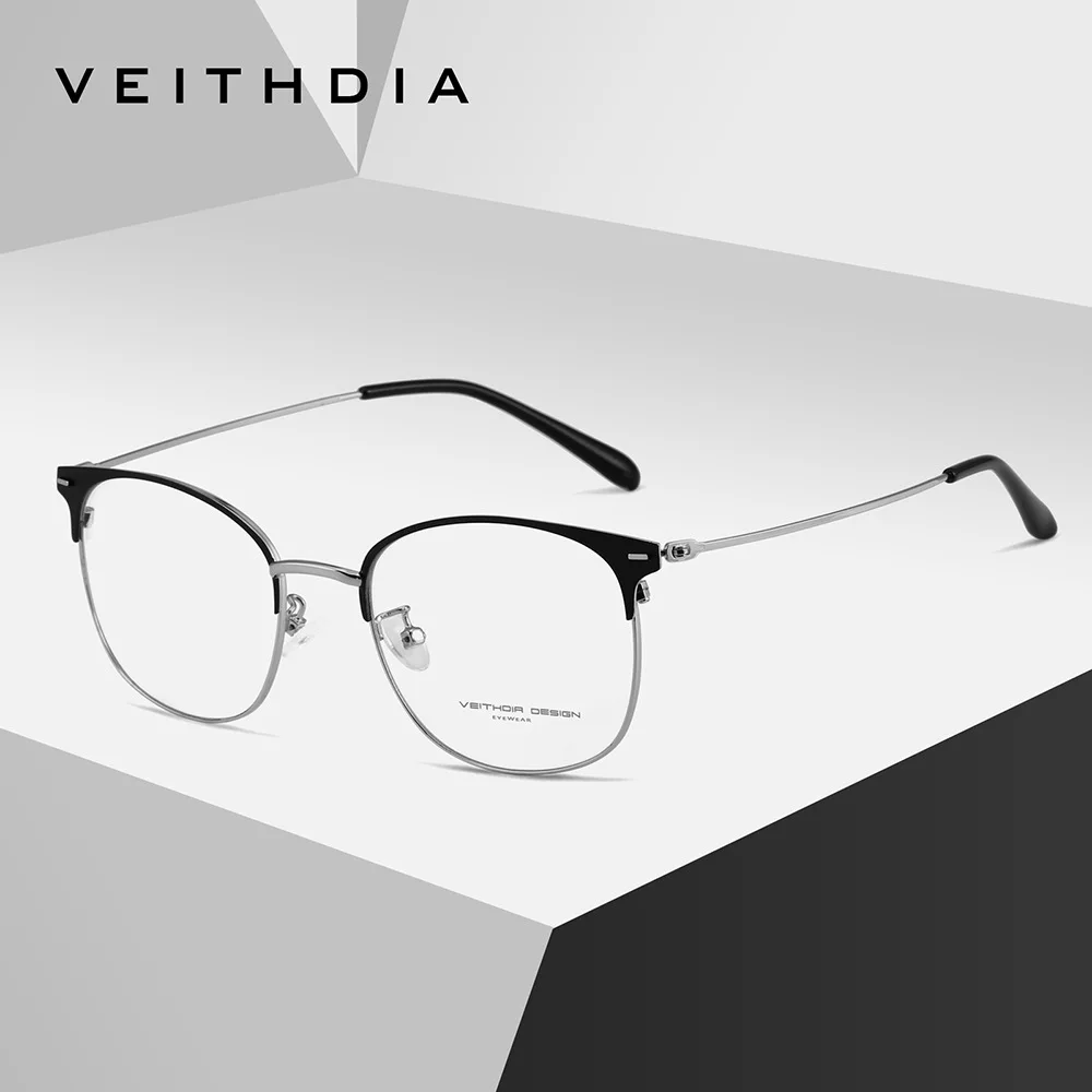 

VEITHDIA Simple Comfortable Business Glasses, Fashionable Anti - Blue Light Optical Myopia Eyeglasses For Men And Women VX101