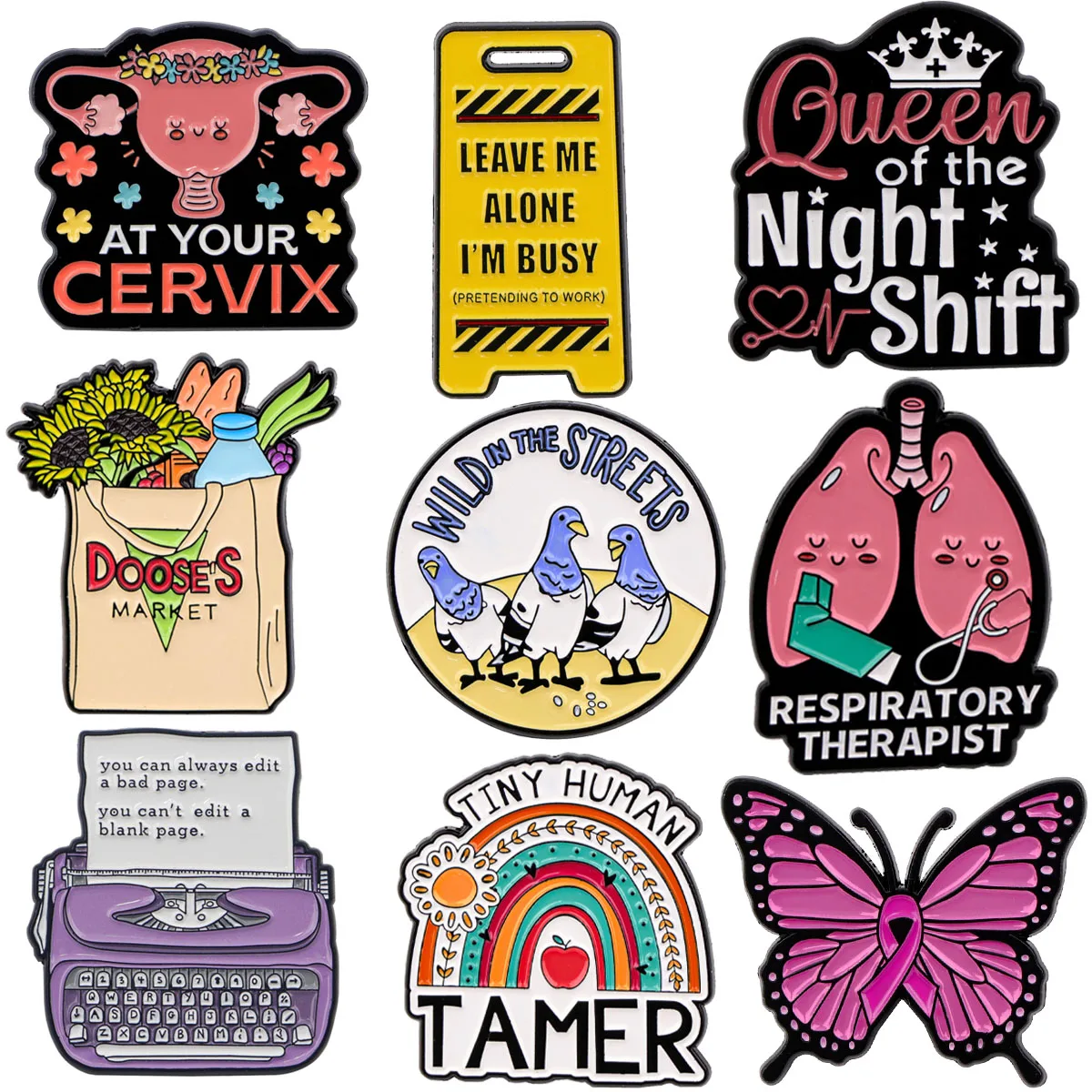 Doctor Nurse Enamel Pin Uterus Badges on Backpack Brooches For Women Lapel Pin Creative Jewelry Cosplay Accessories Gifts