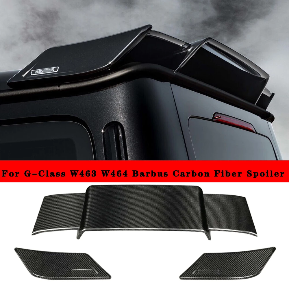 Real high-quality carbon fiber spoiler is for Mercedes-Benz G-Class W463 W464 G350 G500 G550 G63 Brabus rear top wing trunk tail