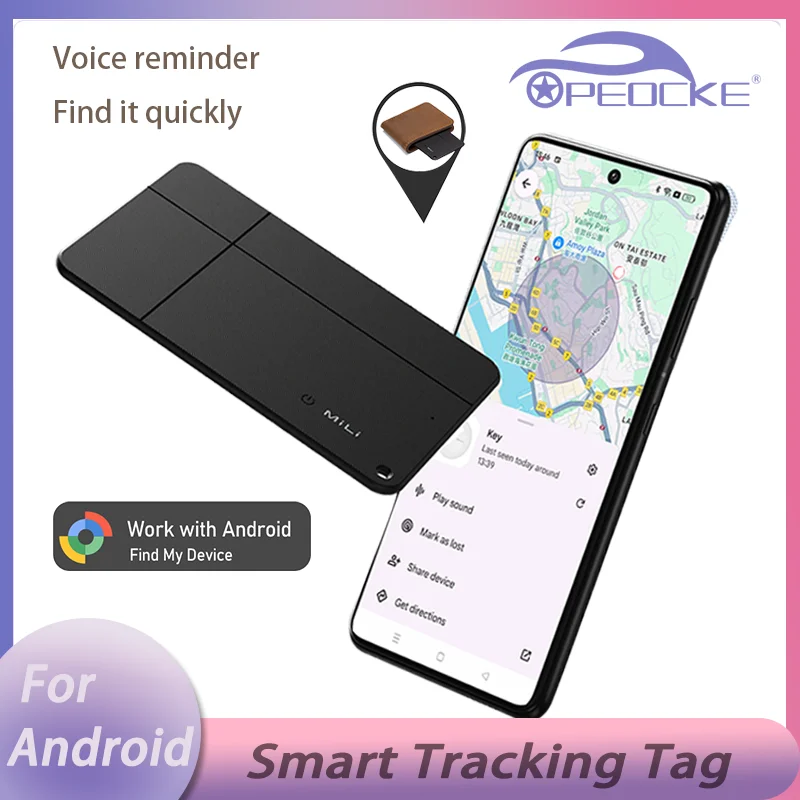 MiLi Smart Tracking Tag For Android Gps Location Tracker MiTag  Work with Google Find My for Wallet Keys Anti-loss Card Device