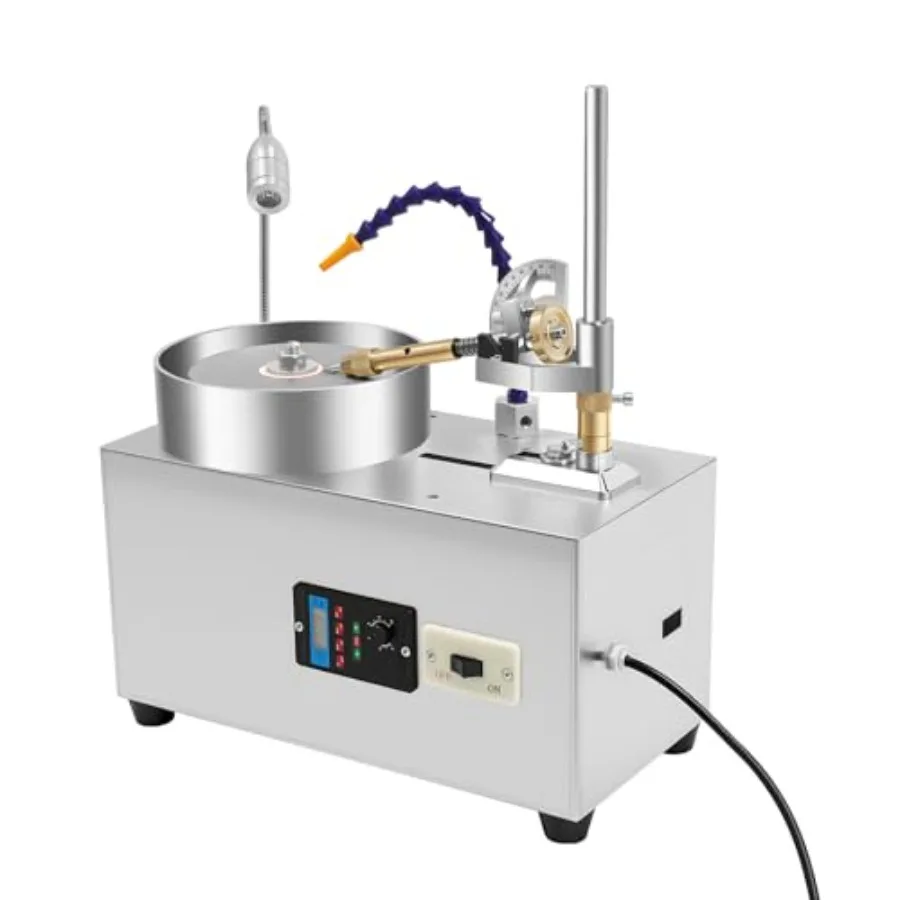 

Lapidary Faceting Machine 3000rpm 180w with Jewelry Polisher Gem Grinding Wheels Professional Gemstone Cutting Equipment for Ja