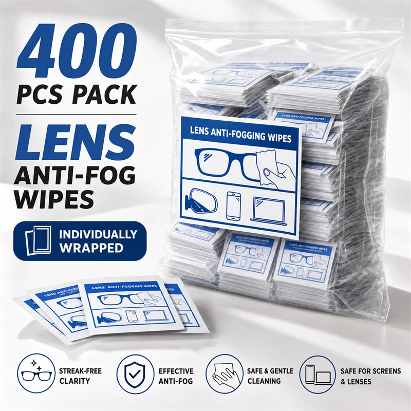 400/500 Pieces Set Quick Cleaning Lens Cloths Portable Oil Stain Removal Convenient Carry-Easy-To-Use Microfiber Wipes for Glass