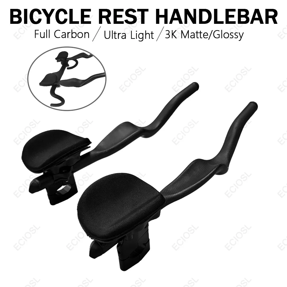 

Aerodynamic Carbon Fiber TT Rest Handlebars for Triathlon Bicycle Trial Compatible Handlebar Design for Enhanced Performance