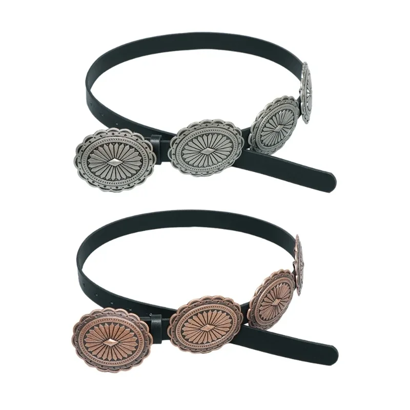 

Женский официальный ремень для брюк для платьев, женский пояс с резной цветочной пряжкой