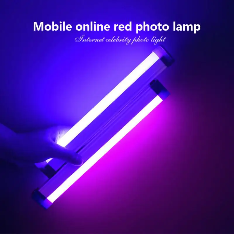 Handheld LED Fill Light LED Video Light Wand USB Rechargable Photography Lighting Adjustable Atmosphere Light RGB Selfie Lamp